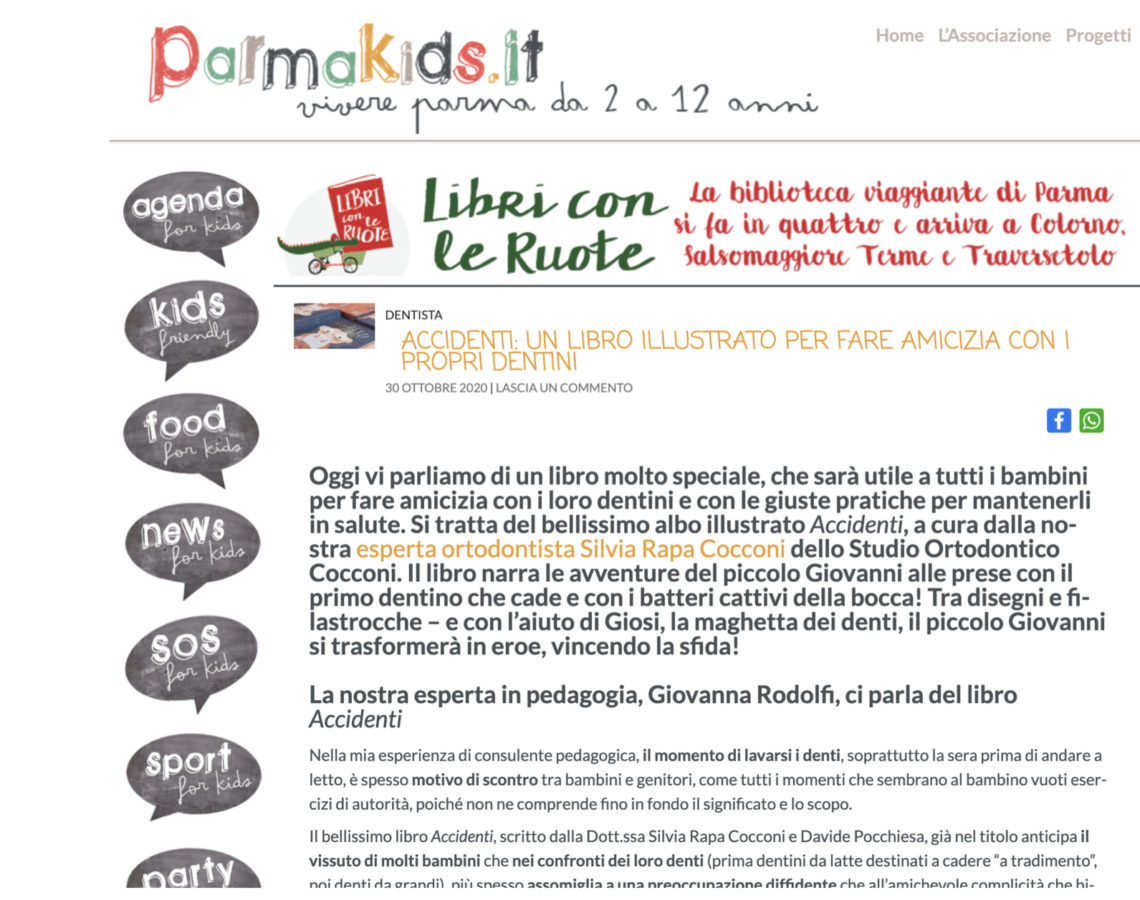 Gli eventi di Parma Kids con Silvia Rapa - Viaggi interdentali