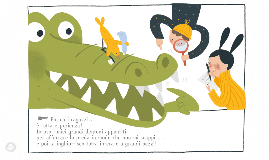 Il coccodrillo ha i denti come noi? Il fumetto per bambini di Viaggi interdentali