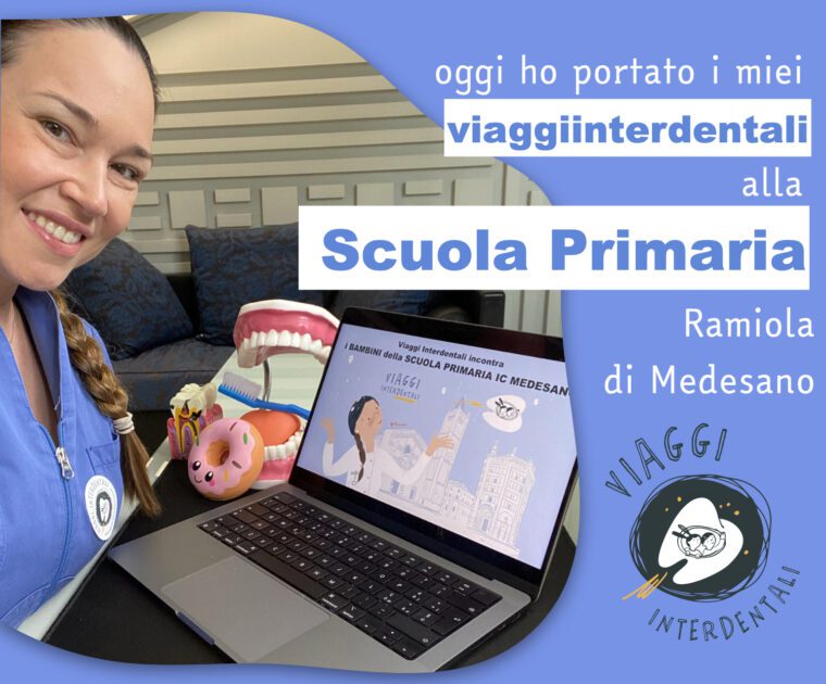 Silvia Rapa a scuola primaria Ramiola di Medesano - Viaggi interdentali